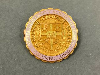 Vintage 10k Gold Capital University School Of Nursing Lapel Pin Columbus Ohio