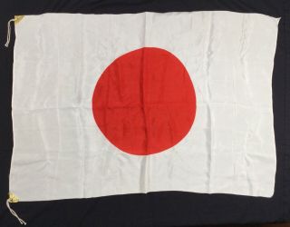 Wwii Japanese 27”x40” Silk National “meat Ball” Flag.
