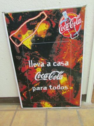 Old Coca Cola Sign - Mexican Restaurant Bar - Vintage - Metal - 24x35.  5 - Advertising - Wow