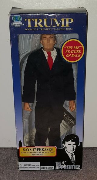 President Donald J.  Trump 12 " Doll The Apprentice 2004 Nib Doesn 