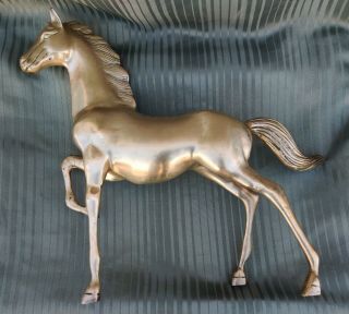 Large Heavy Vintage Brass Horse Statue Figure Figurine 19 " T 21 " L