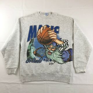 Vintage Salem Sportswear Orlando Magic Crewneck Sweatshirt Mens Size L Rare Vtg
