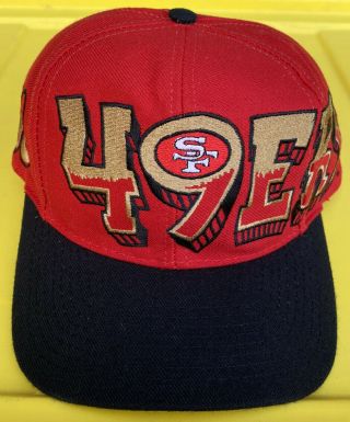 Vintage 90s San Francisco 49ers Drew Pearson Graffiti Snapback Hat Cap Nfl