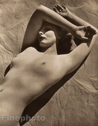 1940 Vintage Female Nude Woman Breasts England Beach Photo Art Deco John Everard