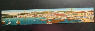 Greece Panoramic Postcard Cover To France Metelin Island View