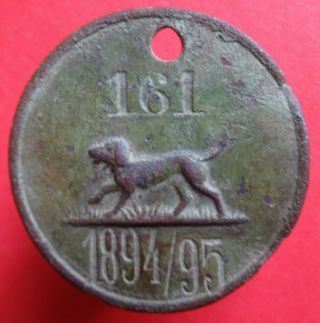 Poland - Old 1894/95 (fraustadt - Wschowa) Dog License Tax Tag - More On Ebay.  Pl