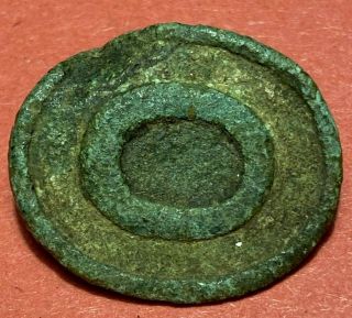 Extremely Fine & Rare Roman Bronze Disc Brooch - 2nd /3rd Century Ad