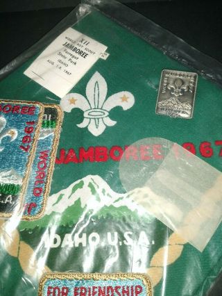 Rare 1967 World Jamboree Participant Packet 2 Patches Friendship Rocker Pin
