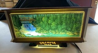 Vintage Olympia Beer Waterfall Motion Light Cash Register Topper Lighted Sign