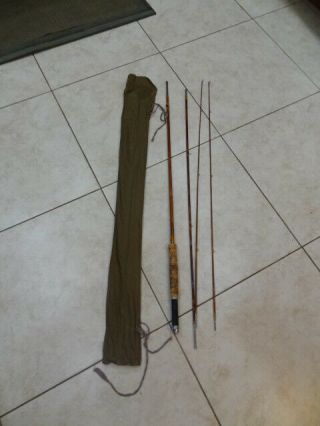 Vintage Montague Rapidan Tonkin Bamboo Fishing Rod - 1 - Owner,  Bag