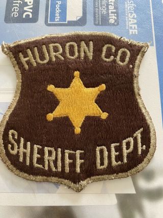 Vintage Huron County Sheriffs Department Patch Michigan