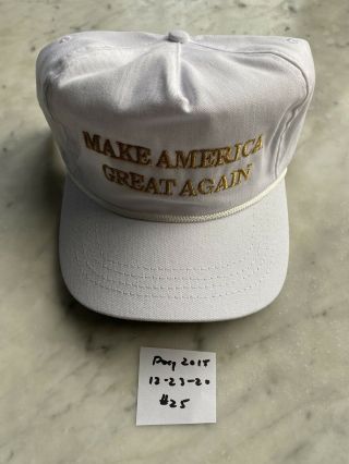 Official Maga Hat 2016 Cali Fame Dead Stock White And Gold