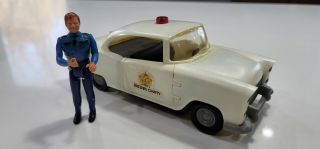 Rare Vintage 1981 Mego Dukes Of Hazzard Police Car With Rosco P.  Coltrane Figure