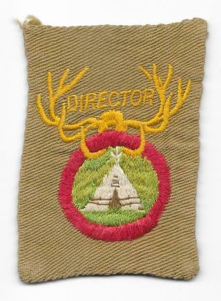 1924 - 1946 Director National Camping School Position Patch Boy Scouts Of America