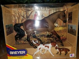 Breyer Horse 3359 Fox Hunting Gift Set.  Complete Hard To Find Nib