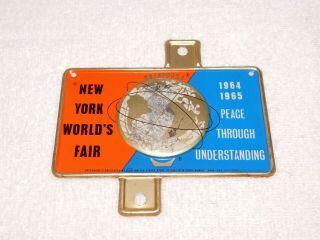 1964 1965 York Worlds Fair Unisphere License Plate Topper