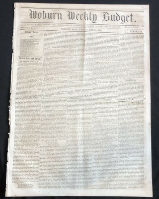 1860 Newspaper Republican Abraham Lincoln Nominated 4 President Civil War Looms