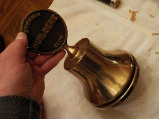 Vintage Kiwanis Builders Club Brass Bell 9 Inches Tall
