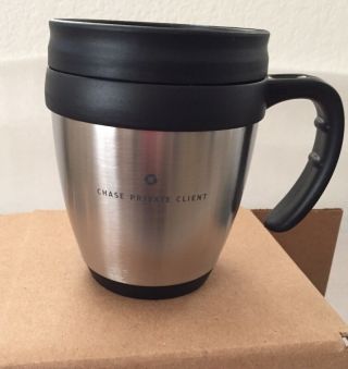 Chase Bank Chase Private Client Matte Silver Travel Cup/mug