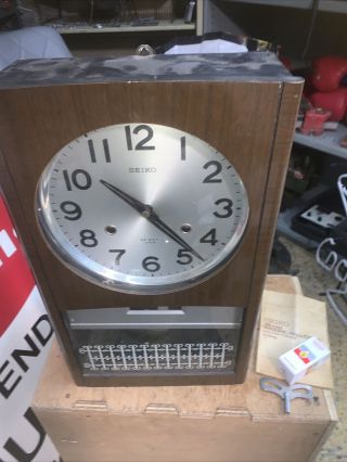 Vintage Seiko 30 Day Chiming Wall Clock With Day And Date Instructions