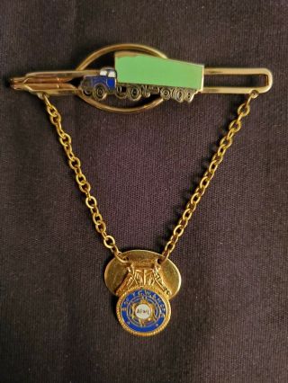 Vintage Teamsters Union Tie Clip.  Rare Unique Collectable One Of A Kind Find