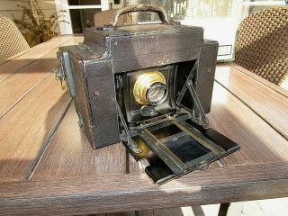 Vintage Folmer & Schwing Eastern Kodak 3a Graflex 4x5 Bausch & Lomb Camera