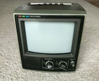 Vintage Sony Trinitron Portable Color Tv Television Kv - 9200 9 " 1976