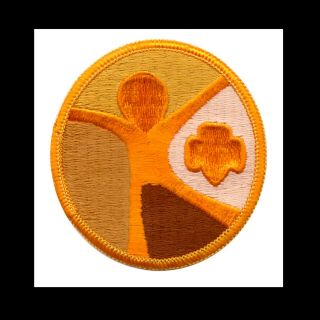 Senior Multi - Cultural World 1974 - 79 Girl Scout Interest Rare Patch Badge