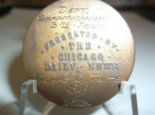 1919 CHICAGO PD POLICE MARKSMANSHIP MEDAL Dept.  City Championship Daily News 2