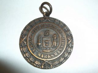 1919 CHICAGO PD POLICE MARKSMANSHIP MEDAL Dept.  City Championship Daily News 3