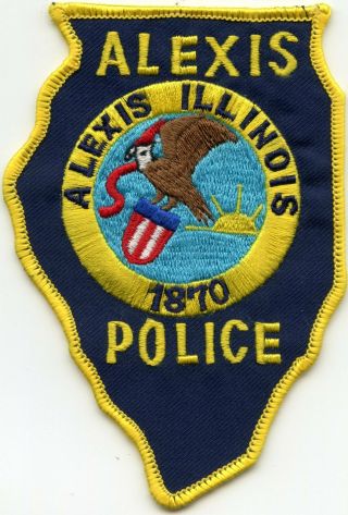 Alexis Illinois Il State Shape Shaped Police Patch