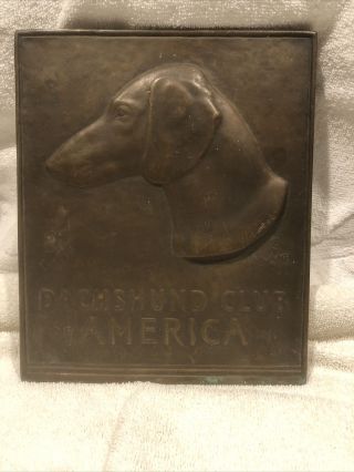 Dachshund Club Of America Bronze Plaque K Lane