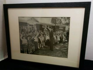 Vintage Photo Of Jfk John F.  Kennedy Framed With School Kids 1948 As Pictured