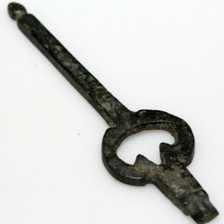Extremely Rare Ancient Crusaders Bronze Safe Key Circa 1000 - 1300 Ad
