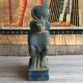 Ancient Egyptian Baboon Statue God Of Wisdom And Writing Thoth Stone Sculpture