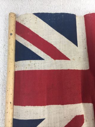 WW2 Era Canadian Red Ensign Union Jack Flag Stick 1921 - 1957 2
