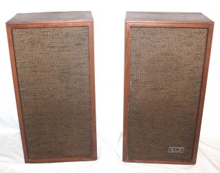Pair Vintage Klh Model Seventeen Speakers Acoustic Suspension Loudspeaker System