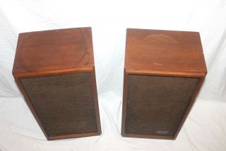 Pair Vintage KLH Model Seventeen Speakers Acoustic Suspension Loudspeaker System 2