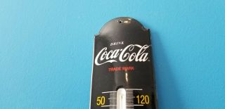 Vintage Coca Cola Porcelain Drink Soda Pop Gas Beverage Coke Sign Thermometer