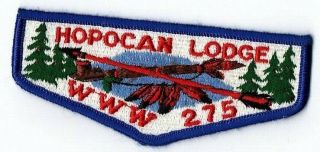 Boy Scout Oa 275 Hopocan Lodge Flap S1