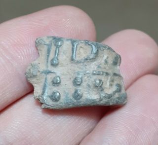 Anglo Saxon / Medieval Lead Strap End Decorated Metal Detecting Find