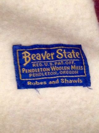 Vintage Pendleton Beaver State Robes and Shawls Striped Wool Blanket USA 2