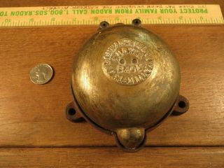 Rare Antique Schwarze Electric Co School / Fire Alarm " Turtle Back " Bell - Brass