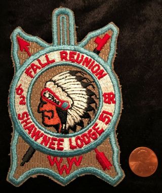 VINTAGE OA SHAWNEE LODGE 51 BSA GREATER ST LOUIS 1962 FALL REUNION PATCH 2