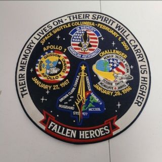 Nasa Space Shuttle Columbia,  Apollo,  And Challenger Fallen Heroes 12 " Patch