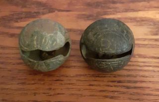 2 Circa 16th to Mid - 17th Century Antique Crotal Bells 2