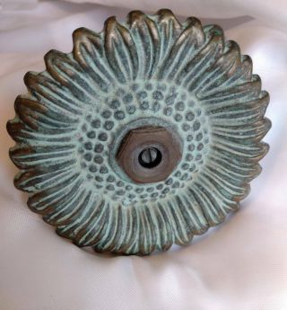 Rare Estate Find Vintage Brass Flower Sprinkler Hose Head Nozzle 4 X 8 "