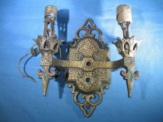 Antique 1930 J.  C.  Virden Co B91 Gothic Style Sconce In Finish