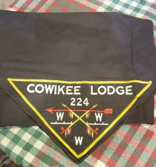Boy Scout Oa Cowikee Lodge 224 Neckerchief With Pie Patch