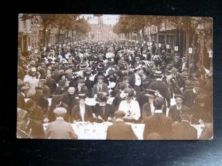 Old Real Photo Postcard - Broad St,  Leominster ? (coronation 22/6/1911)